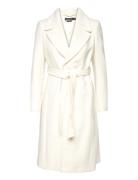 Lauren Ralph Lauren Belted Wool-Blend Wrap Coat Kräm