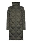 Lauren Ralph Lauren Diamond-Quilted Funnelneck Down Coat Khaki Green