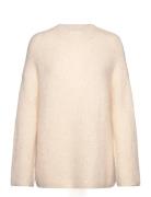 Selected Femme Slfgabella Ls Knit O-Neck Camp Kräm