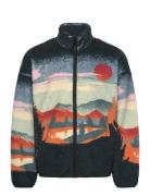 ONLY & SONS Onsblaze Aop Full Zip High Neck Marinblå