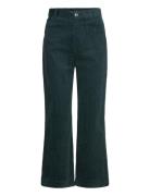 Monki Regular Waist Straight Leg Corduroy Trousers Grön