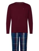 Tommy Hilfiger Ls Pj Set Woven - Boxed Burgundy