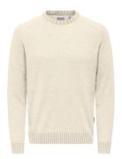 ONLY & SONS Onseddy Reg 7 Wool Crew Knit Kräm