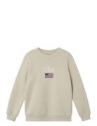 LMTD Nlnlusa Ls Bru O-Neck Sweat Beige