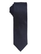 AN IVY Dark Navy Grenadine Silk Tie Marinblå