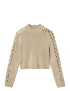 LMTD Nlfnilucca Ls Short Knit Beige