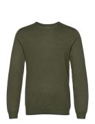 Lindbergh Melange Round Neck Knit Khaki Green