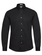 Lindbergh Plain Twill Stretch Shirt L/S Svart