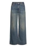 Weekday Ample Low Rise Loose Wide Leg Jeans Blå