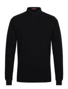 Superdry Cotton Long Sleeve Pique Polo Svart