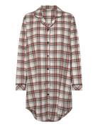 Lady Avenue Cotton Flannel Nightshirt Kräm