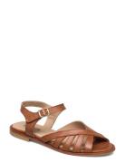 ANGULUS Sandals - Flat - Open Toe - Op Brun