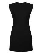 Mango Short Dress With Draped Detail Svart