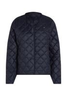 Tommy Hilfiger Lw Down Quilted Collarless Jkt Marinblå