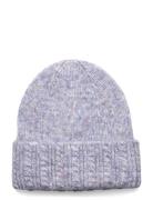 Mango Knit Beanie Lila