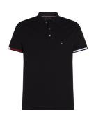 Tommy Hilfiger Flag Cuff Slim Polo Svart