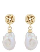 SNÖ Of Sweden Soap Pearl Short Ear G/White - Guld