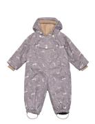 MINI A TURE Wistang Printed Fleece Lined Snowsuit. Grs Lila