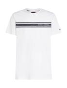 Tommy Hilfiger Central Chest Stripe Tee Vit