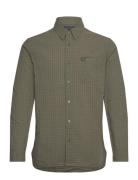 Fred Perry Grid Check Shirt Grön