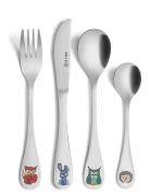 Sola Children Cutlery Set, Forest Animals 4-P Nude