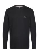 BOSS Waffle Ls-Shirt Svart