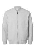 Selected Homme Slhmack Sweat Bomber Ls Noos Grå