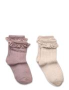 Wheat 2 Pk Wool Lace Socks Nora Rosa