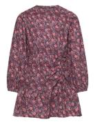 Mango Ruched Floral Dress Multi/patterned