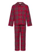 Mango Two-Pieces Check Long Pyjamas Röd