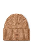 UGG W Chunky Rib Beanie Brun