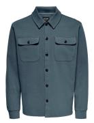 ONLY & SONS Onsnewkodyl Overshirt Sweat Noos Blå