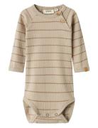 Lil'Atelier Nbmkail Ls Slim Body Lil Noos Beige