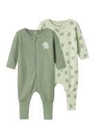 Name It Nbmnightsuit 2P Zip Ff Sea Elephant Noos Grön