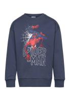 Lindex Sweatshirt Spiderman Marinblå