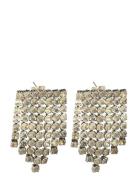 Lindex Earrings Wide Chunky Waterfall Silver