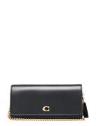 Coach Evie Long Wallet With Chain Svart