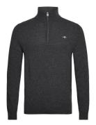 GANT Extrafine Lambswool Half Zip Grå