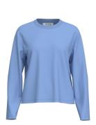 Selected Femme Slfessential Ls Boxy Tee Noos Blå