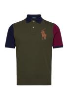 Polo Ralph Lauren Classic Fit Leather-Pony Mesh Polo Shirt Khaki Green