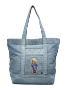 Polo Ralph Lauren Polo Bear Denim Medium Tote Blå