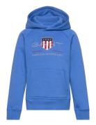 GANT Archive Shield Hoodie Blå