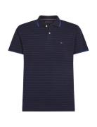 Tommy Hilfiger Oxford Stripe Reg Polo Marinblå