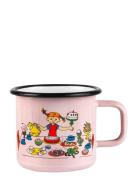 Pippi Langstrømpe Pippi's Birthday Enamel Mug 3,7Dl Rosa