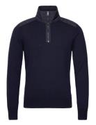 Belstaff Kilmington Quarter Zip Jumper Black Marinblå