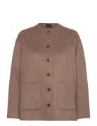 Lexington Clothing Double Faced Wool Blend Jacket Brun