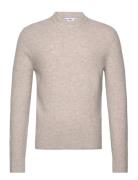 Mango Knitted Sweater With Squared Structure Beige