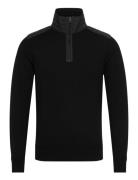 Belstaff Kilmington Quarter Zip Jumper Black Svart