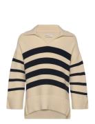 GANT Striped Breton Knitted Sweater Kräm