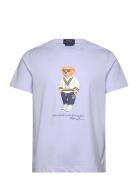 Polo Ralph Lauren Custom Slim Fit Polo Bear Jersey T-Shirt Blå